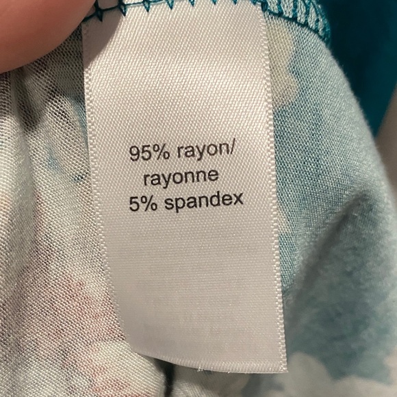 Maurices Dark Teal Floral Midi Sleeveless Dress size 2 - Picture 4 of 7